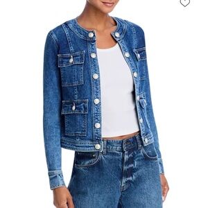 L'AGENCE
Yari Collarless Denim Jacket